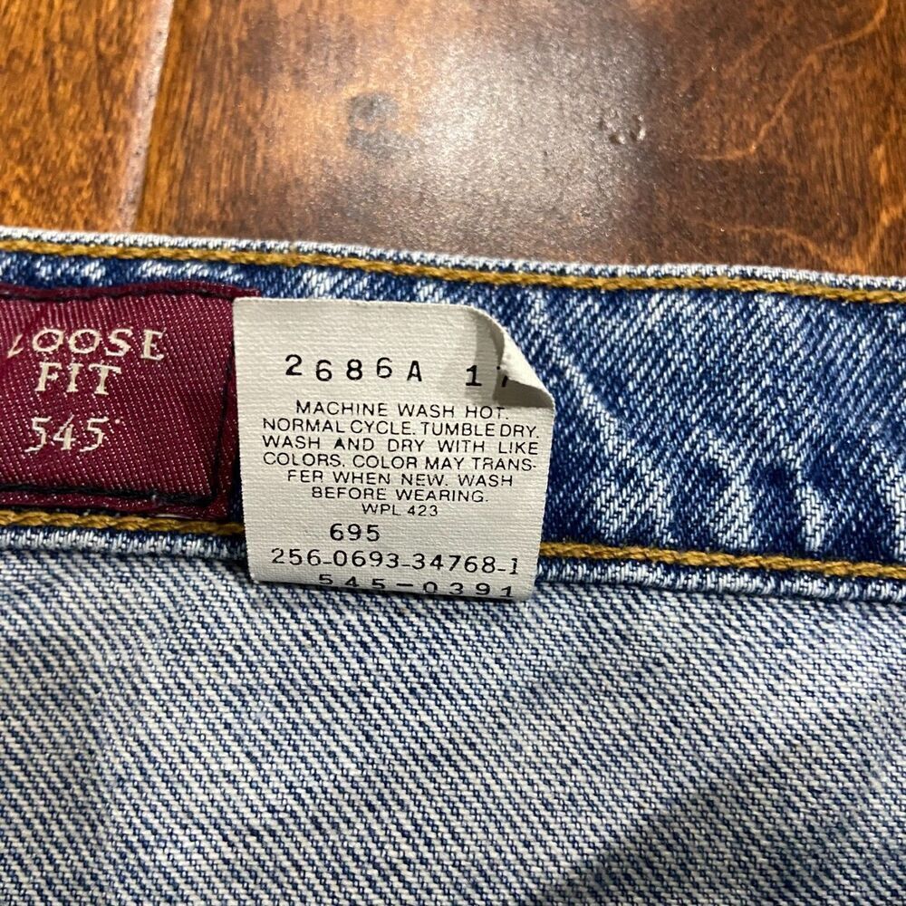 Levi's 545 Loose Fit Vintage 1993 Denim Blue Jeans Gold Tab Men's Size 38 x 30 - Picture 7 of 11